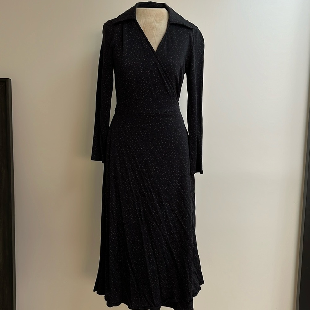 Polka dot wrap dress